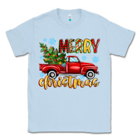 Dusty Blue merry christmas truck Classic Tee - MaliasSmallBusiness