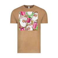 Vintage Camel Pink Christmas Santa Claus and gift box Vintage Tee - NancyCooperArtShop