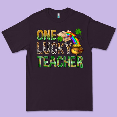 One Lucky Teacher St Patricks Premium Tee Designed By Nancycooperartshop