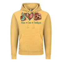 Vintage Mustard Peace Love Cockapoo Vintage Hoodie - Jasminsmagicworld