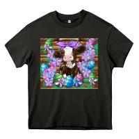 Asphalt easter cow eggs flowers daisys Heavy Core Tee - Artiststas