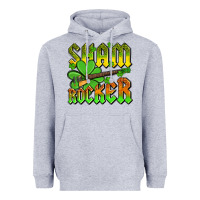 Heather Grey St. Patrick’s Day sham rocker with guitar Heavyweight Hoodie - OliviaCreatesArt