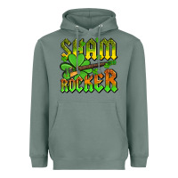 Sage St. Patrick’s Day sham rocker with guitar Heavyweight Hoodie - OliviaCreatesArt