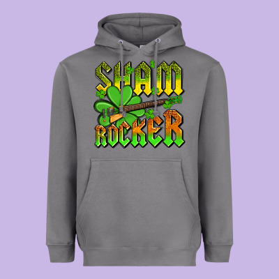 St. Patrick’s Day Sham Rocker With Guitar Heavyweight Hoodie Designed By Oliviacreatesart