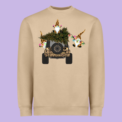 Gnomes Truck Car  Christmas Heavyweight Sweatshirt Designed By Bettercallsaul