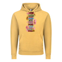 Vintage Mustard floral books Vintage Hoodie - MaliasSmallBusiness