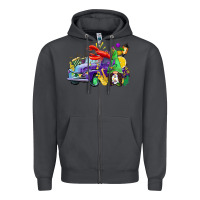Smoke mardi gras gnome on the truck Zipper Hoodie - CowGirlArtShop