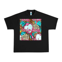 Black hair boss and hand mirror with money and leopard seamless pattern bbs Urban Heavy Tee - BundleAndBundleShop