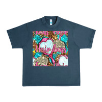 Midnight Navy hair boss and hand mirror with money and leopard seamless pattern bbs Urban Heavy Tee - BundleAndBundleShop