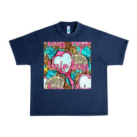 Navy hair boss and hand mirror with money and leopard seamless pattern bbs Urban Heavy Tee - BundleAndBundleShop