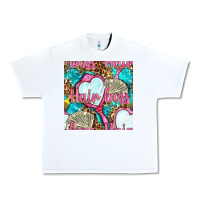 White hair boss and hand mirror with money and leopard seamless pattern bbs Urban Heavy Tee - BundleAndBundleShop