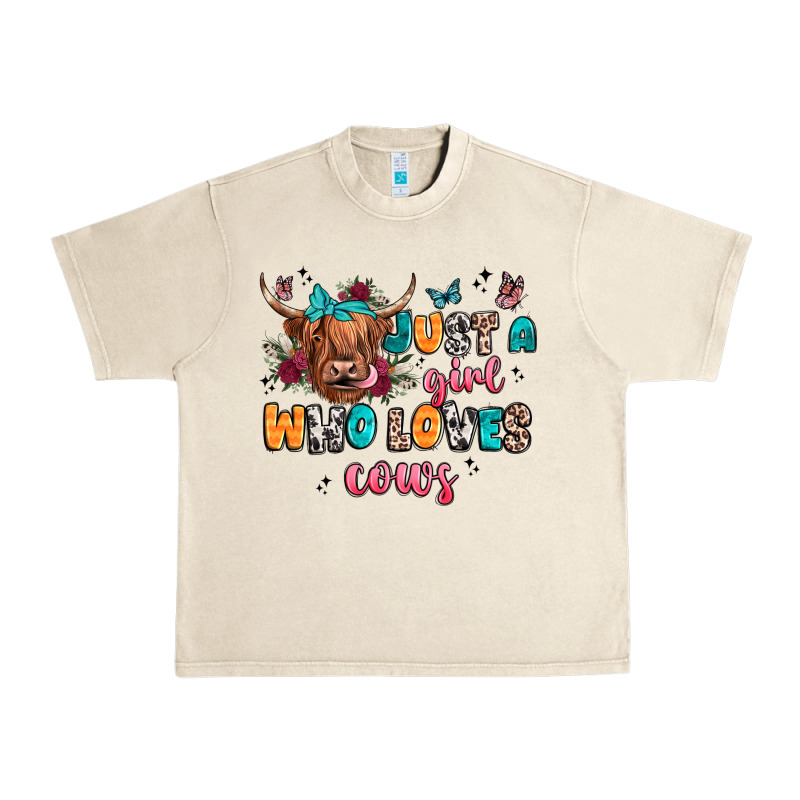 Just A Girl Who Loves Cows Urban Heavy Tee by JahusDesignShop | Teevron