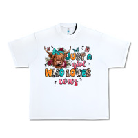 White just a girl who loves cows Urban Heavy Tee - JahusDesignShop
