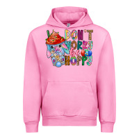 Fuchsia Pink DON T WORRY Be hoppy Easter Urban Hoodie - CowhideDigitalArt