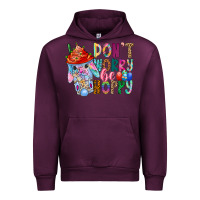 Mauve Wine DON T WORRY Be hoppy Easter Urban Hoodie - CowhideDigitalArt