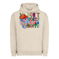 Pigment French Oak DON T WORRY Be hoppy Easter Urban Hoodie - CowhideDigitalArt