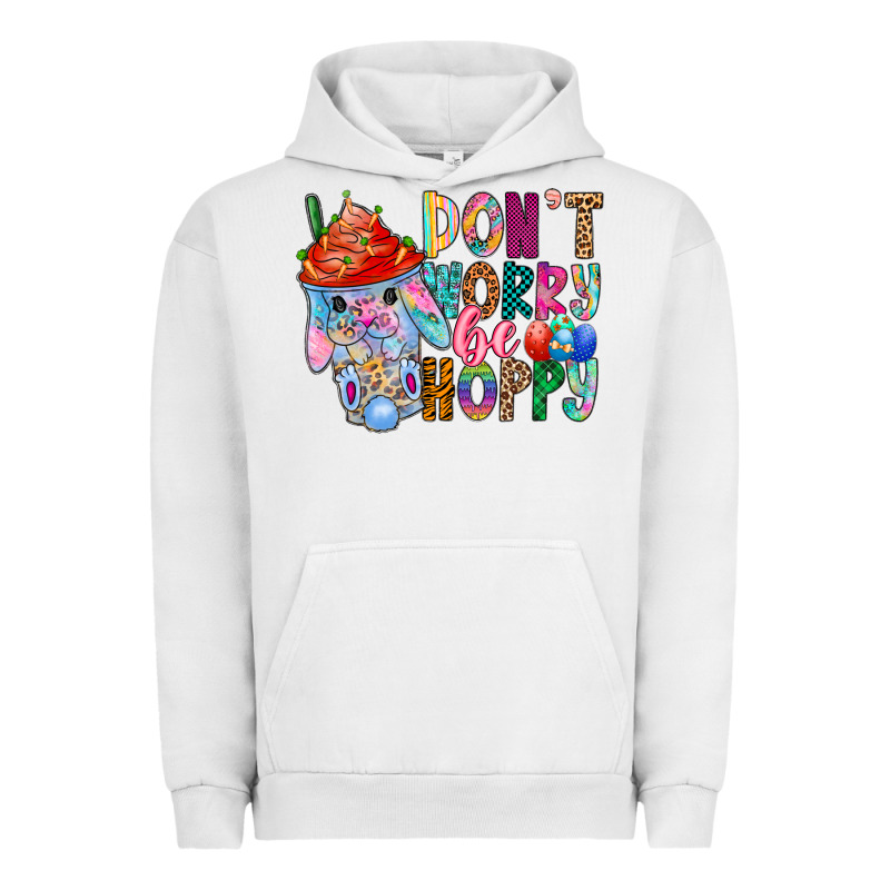 Don T Worry Be Hoppy Easter Urban Hoodie by CowhideDigitalArt | Teevron