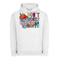 Pigment Lunar Rock DON T WORRY Be hoppy Easter Urban Hoodie - CowhideDigitalArt