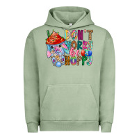 Pigment Oil Green DON T WORRY Be hoppy Easter Urban Hoodie - CowhideDigitalArt