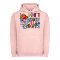 Pigment Salmon DON T WORRY Be hoppy Easter Urban Hoodie - CowhideDigitalArt