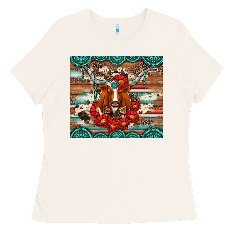Longhorn With Gemstone Ladies Tee by Artiststas | Teevron