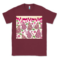 Burgundy pink christmas tree cakes Classic Tee - MaliasSmallBusiness