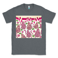 Charcoal Heather pink christmas tree cakes Classic Tee - MaliasSmallBusiness