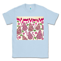 Dusty Blue pink christmas tree cakes Classic Tee - MaliasSmallBusiness