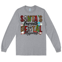 Heather Grey santa's favorite dental hygienist Long Sleeve Tee - Jasminsmagicworld