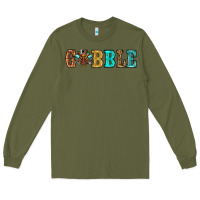 Army Green gobble thanksgiving turkey Long Sleeve Tee - RanaPortraitStore