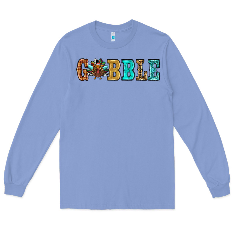 Gobble Thanksgiving Turkey Long Sleeve Tee by RanaPortraitStore | Teevron