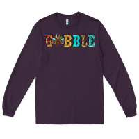 Plum gobble thanksgiving turkey Long Sleeve Tee - RanaPortraitStore