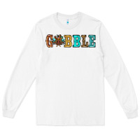 White gobble thanksgiving turkey Long Sleeve Tee - RanaPortraitStore