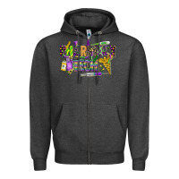 Charcoal Heather mardi gras pharmacy tech Zipper Hoodie - CowGirlArtShop
