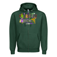 Sports Green mardi gras pharmacy tech Zipper Hoodie - CowGirlArtShop