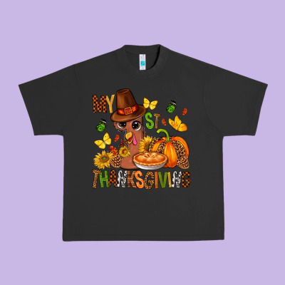 My First Thanksgiving Bbs Urban Heavy Tee Designed By Bundleandbundleshop