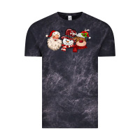 Cloud Black santa snowman reindeer Vintage Tee - MaliasSmallBusiness
