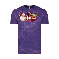 Cloud Purple santa snowman reindeer Vintage Tee - MaliasSmallBusiness
