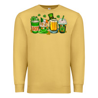 Antique Gold St. Patrick's Day coffee cups Premium Sweatshirt - OliviaCreatesArt