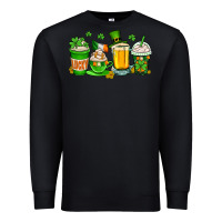 Black St. Patrick's Day coffee cups Premium Sweatshirt - OliviaCreatesArt