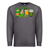 Charcoal Heather St. Patrick's Day coffee cups Premium Sweatshirt - OliviaCreatesArt