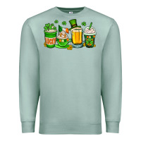 Seafoam St. Patrick's Day coffee cups Premium Sweatshirt - OliviaCreatesArt