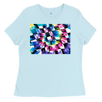 Baby Blue tie dye colourful race flag background 3200x2400 Ladies Tee - AdoDesignShop