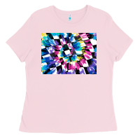 Bubblegum Pink tie dye colourful race flag background 3200x2400 Ladies Tee - AdoDesignShop