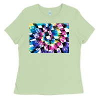 Matcha tie dye colourful race flag background 3200x2400 Ladies Tee - AdoDesignShop