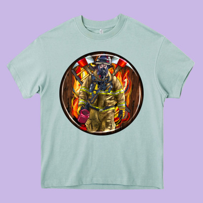 Firefighter Coasters Heavy Core Tee Designed By Adodesignshop