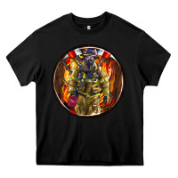 Black firefighter coasters Heavy Core Tee - AdoDesignShop