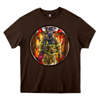 Chocolate Brown firefighter coasters Heavy Core Tee - AdoDesignShop