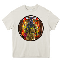 Cream firefighter coasters Heavy Core Tee - AdoDesignShop