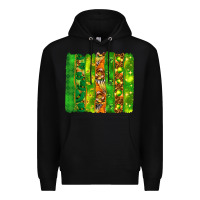 Black St. Patrick's Day brushstrokes Premium Hoodie - HowdyJamesFarm